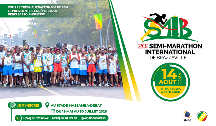 Le Semi-Marathon Internationnal de Brazzaville célèbre sa 20e édition : un rendez-vous sportif majeur sous le très haut patronage de Son Excellence Monsieur le Président de la République Le Semi-Marathon Internationnal de Brazzaville célèbre sa 20e édition : un rendez-vous sportif majeur sous le très haut patronage de Son Excellence Monsieur le Président de la République
