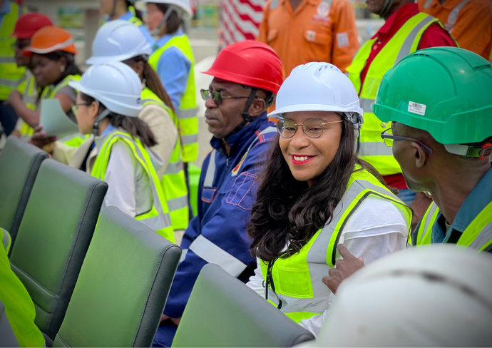 Cérémonie d’achèvement du gros œuvre de la future Tour SNPC Cérémonie d’achèvement du gros œuvre de la future Tour SNPC