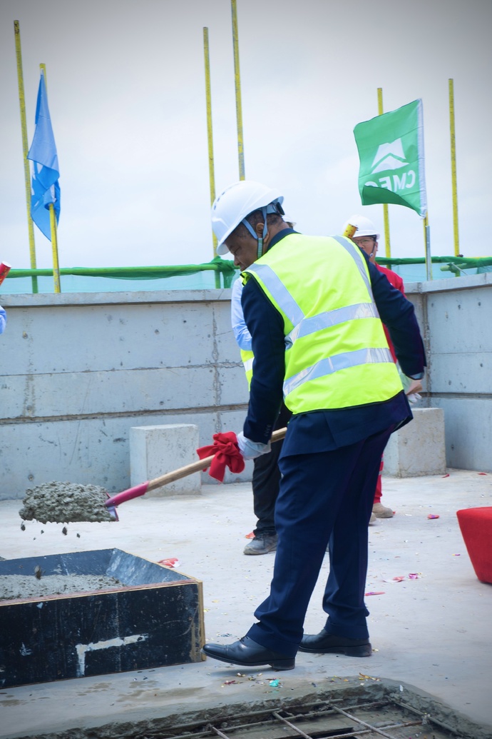 Cérémonie d’achèvement du gros œuvre de la future Tour SNPC Cérémonie d’achèvement du gros œuvre de la future Tour SNPC