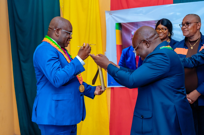 Le Directeur Général de la SNPC élevé au rang de Citoyen d'honneur de la ville de Dolisie